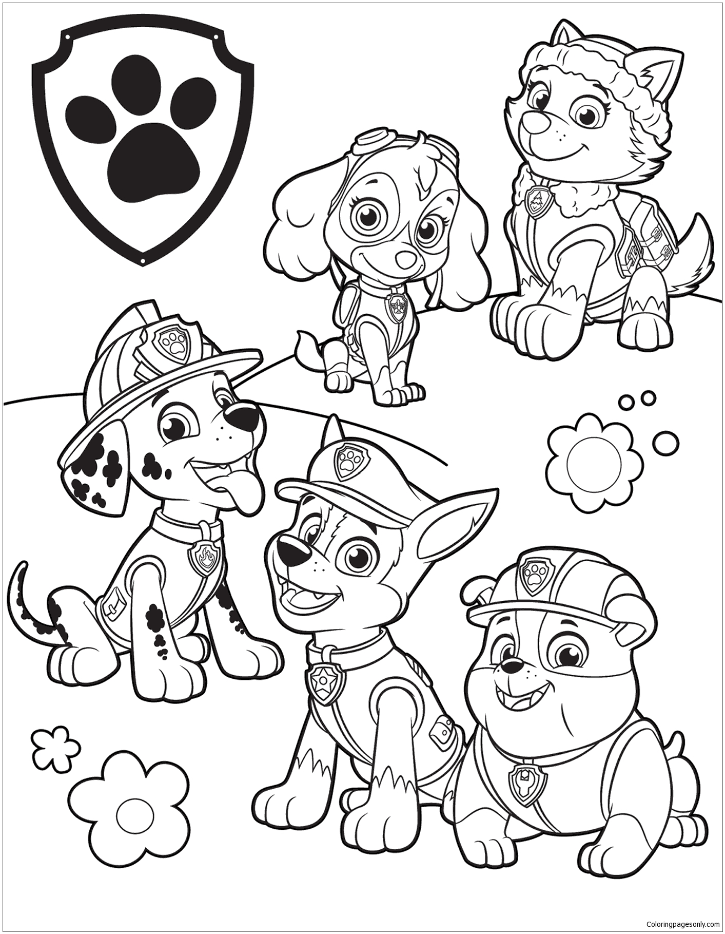 Paw Patrol rescue coloring sheets