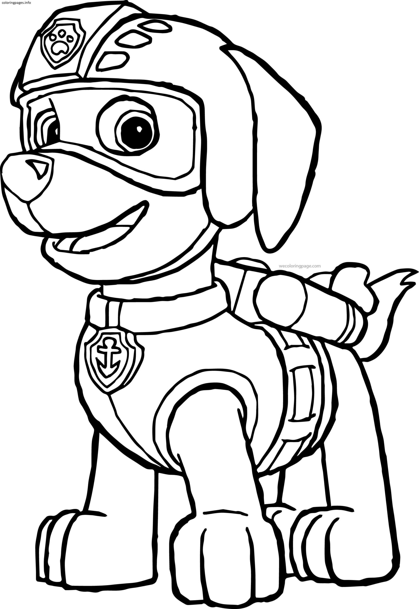 Paw Patrol scene coloring pages