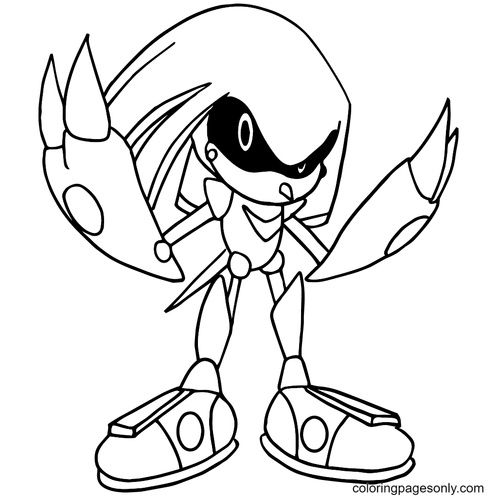 Printable Metal Sonic Coloring Pages – SimplyColoringPages