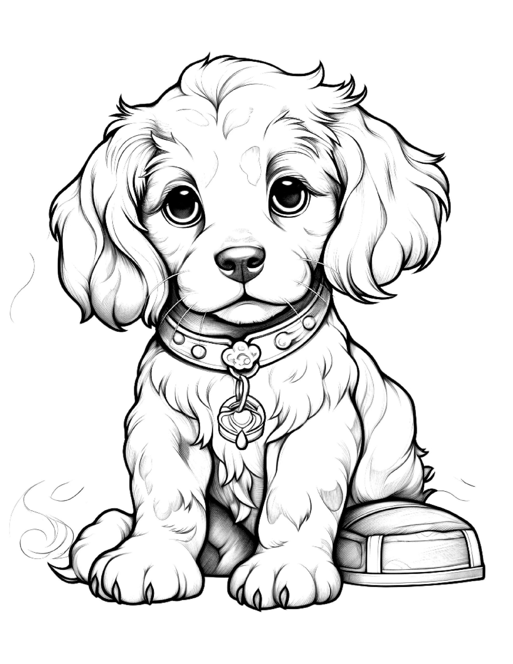 Puppy Birthday Coloring Pages