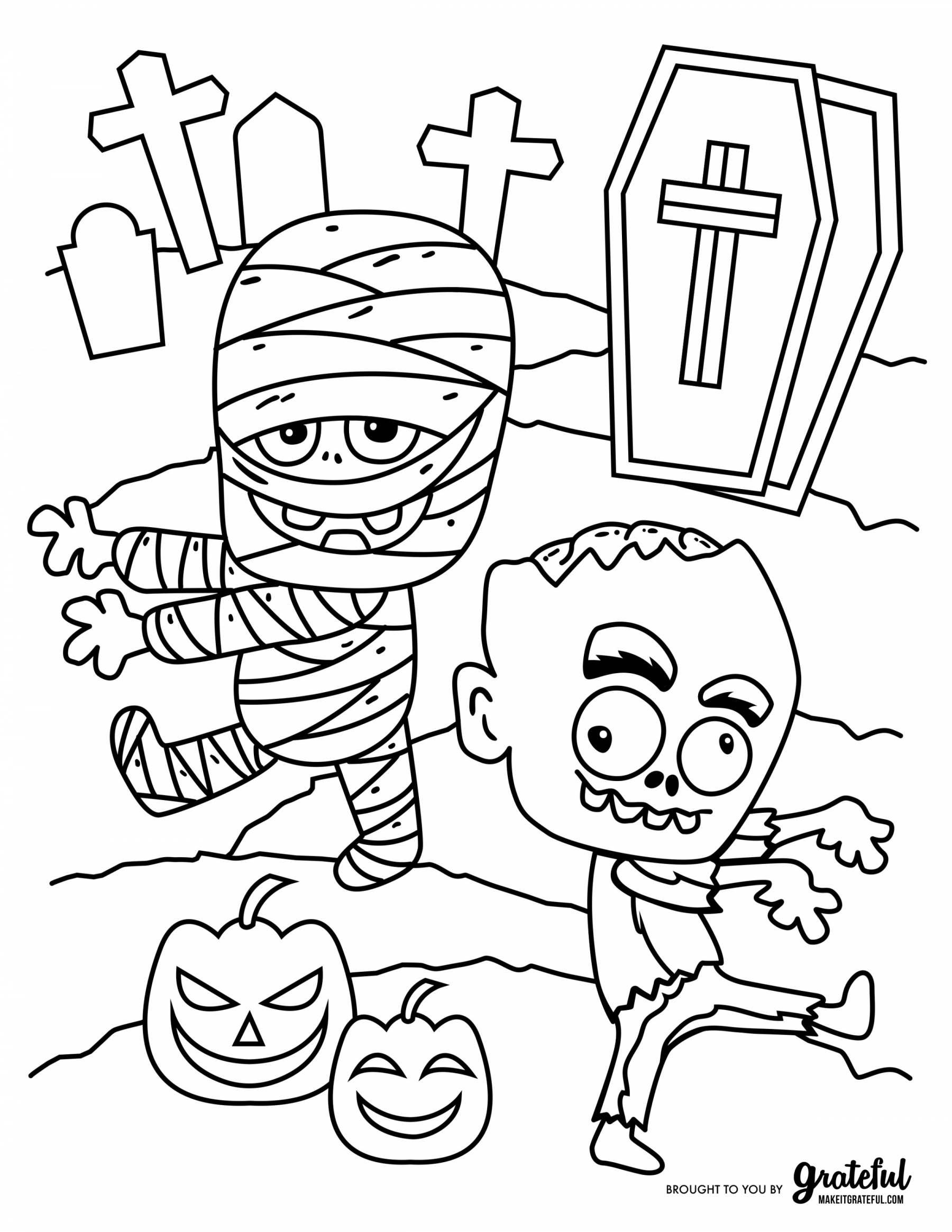 Scary Halloween Coloring Pages