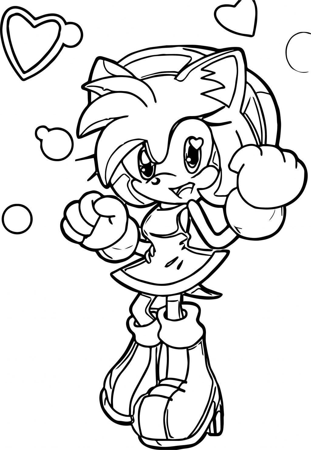 Simple Sonic Coloring Pages For Kids