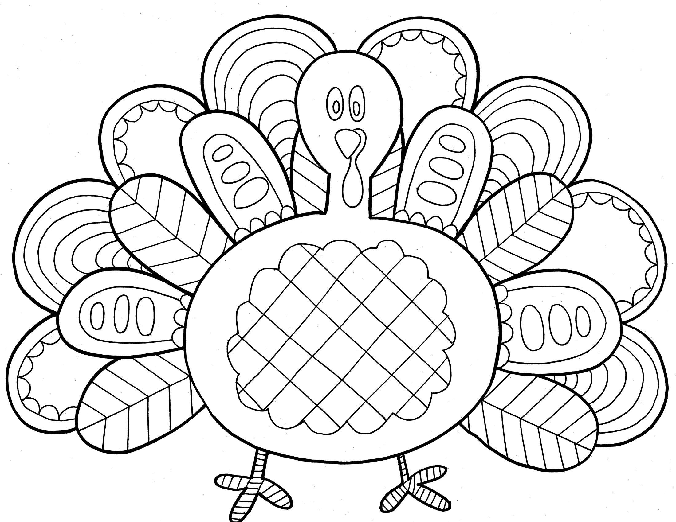 Simple Thanksgiving Food Coloring Pages