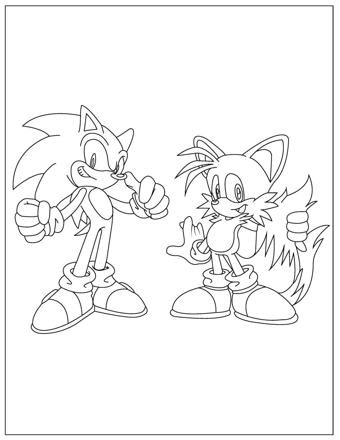 Sonic Art Coloring Sheets