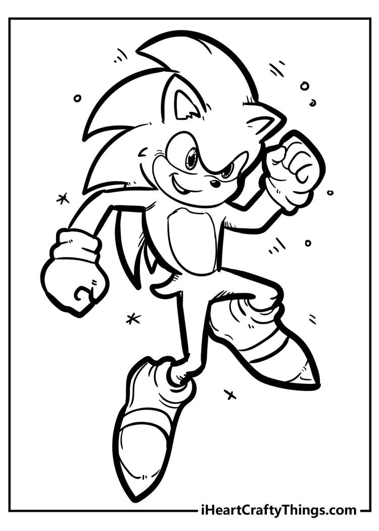 Sonic Coloring Pages For Preschoolers