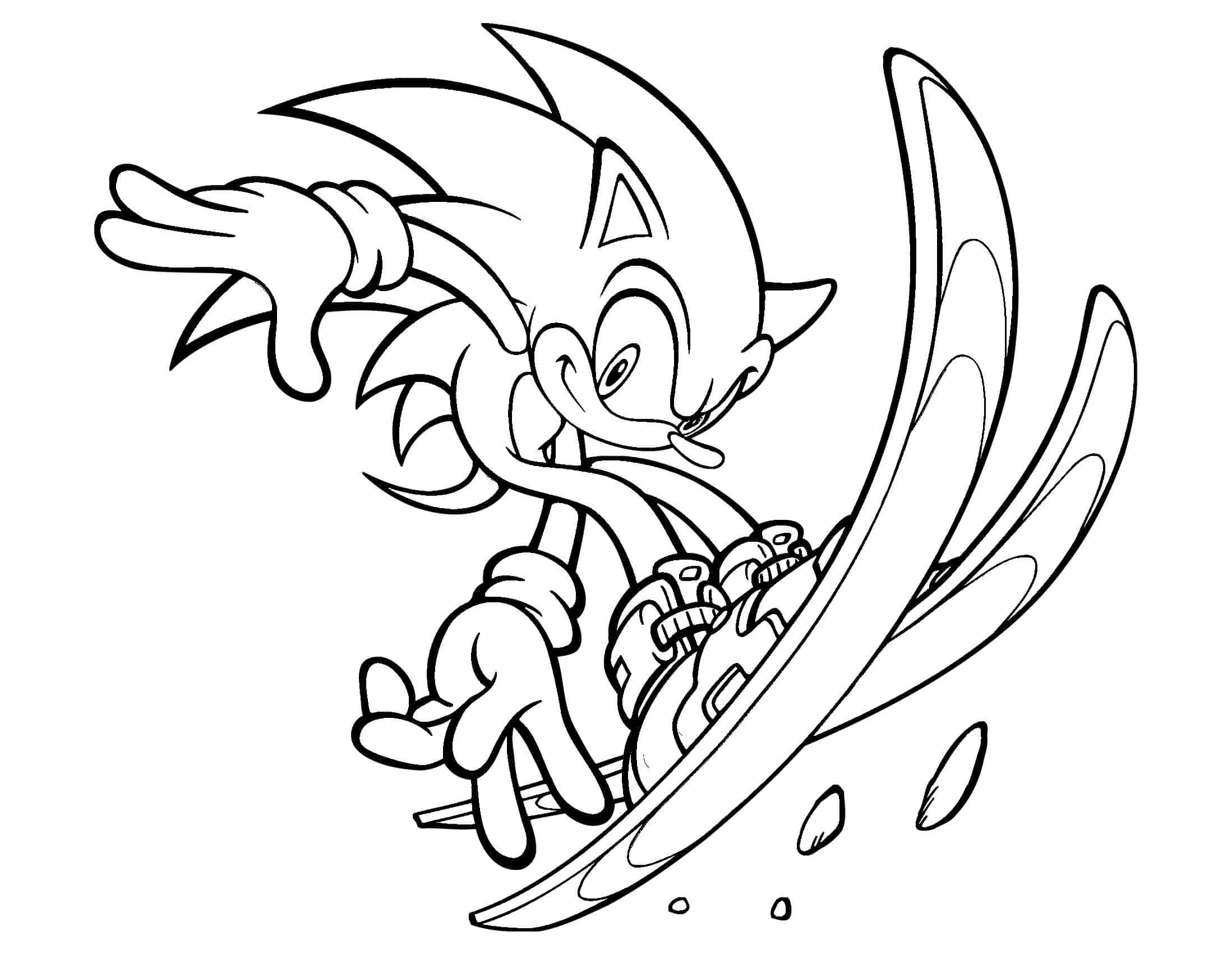 Sonic Racing Coloring Sheets