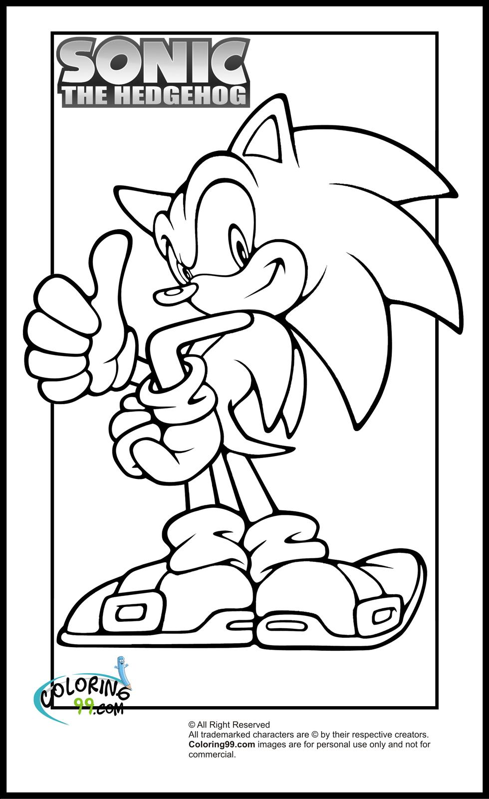 Sonic The Hedgehog Coloring Activities