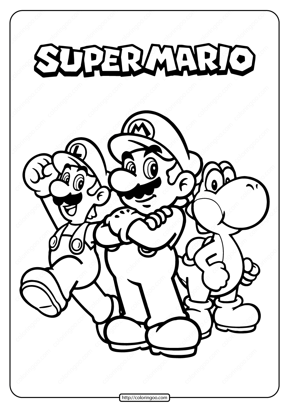 Super Mario Activity Coloring Pages