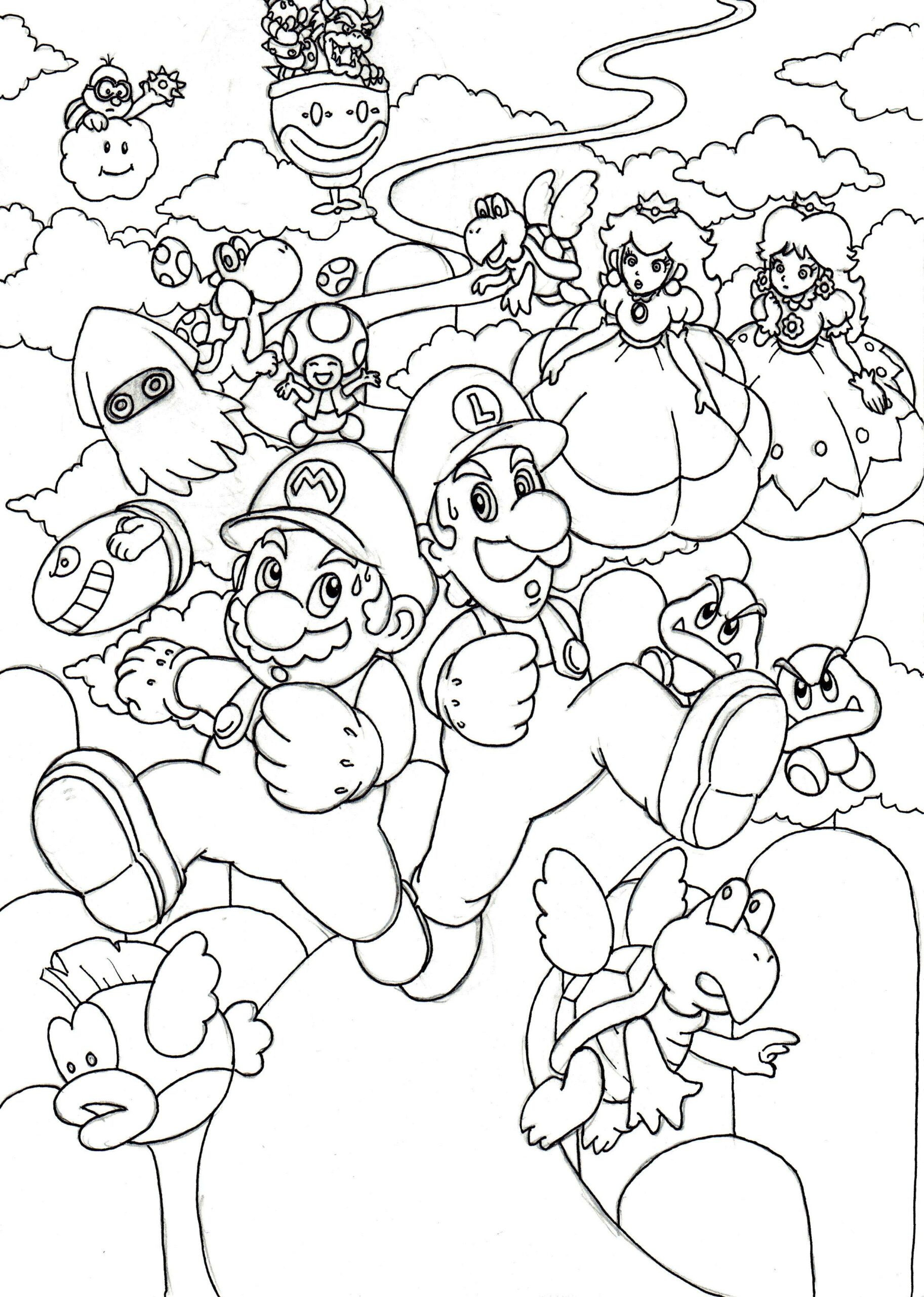 Super Mario And Friends Coloring Pages