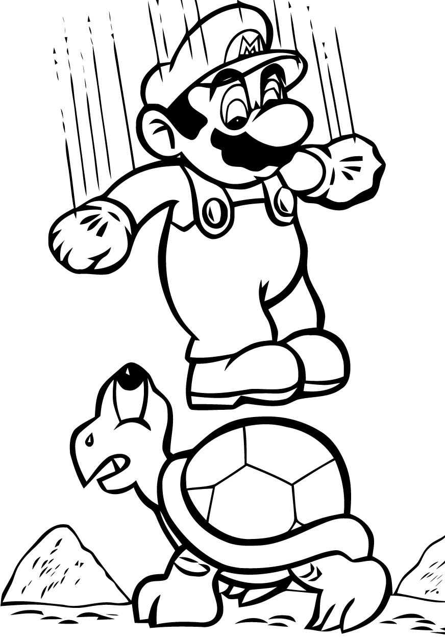 Super Mario Character Coloring Pages