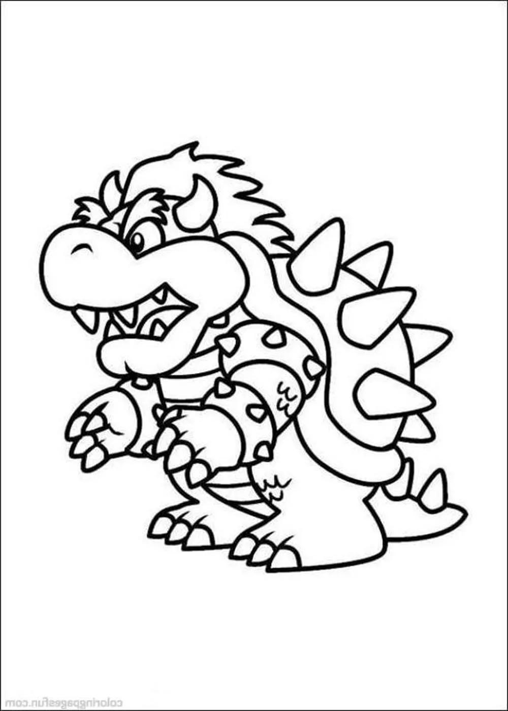 Super Mario Family Coloring Pages