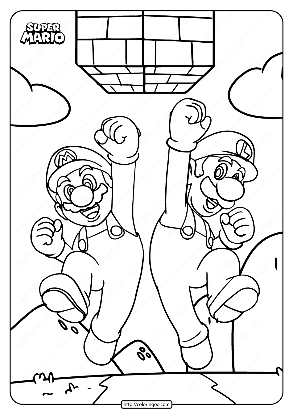 Super Mario Online Coloring Pages