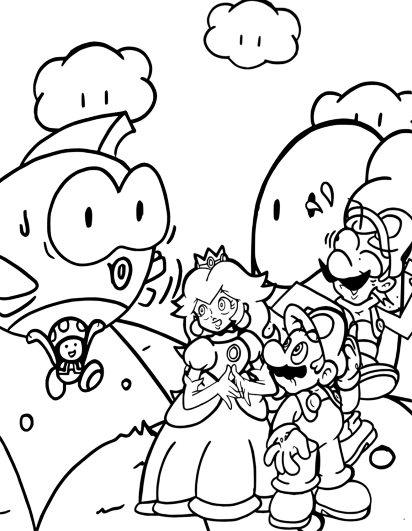 Super Mario Printable Coloring Pages