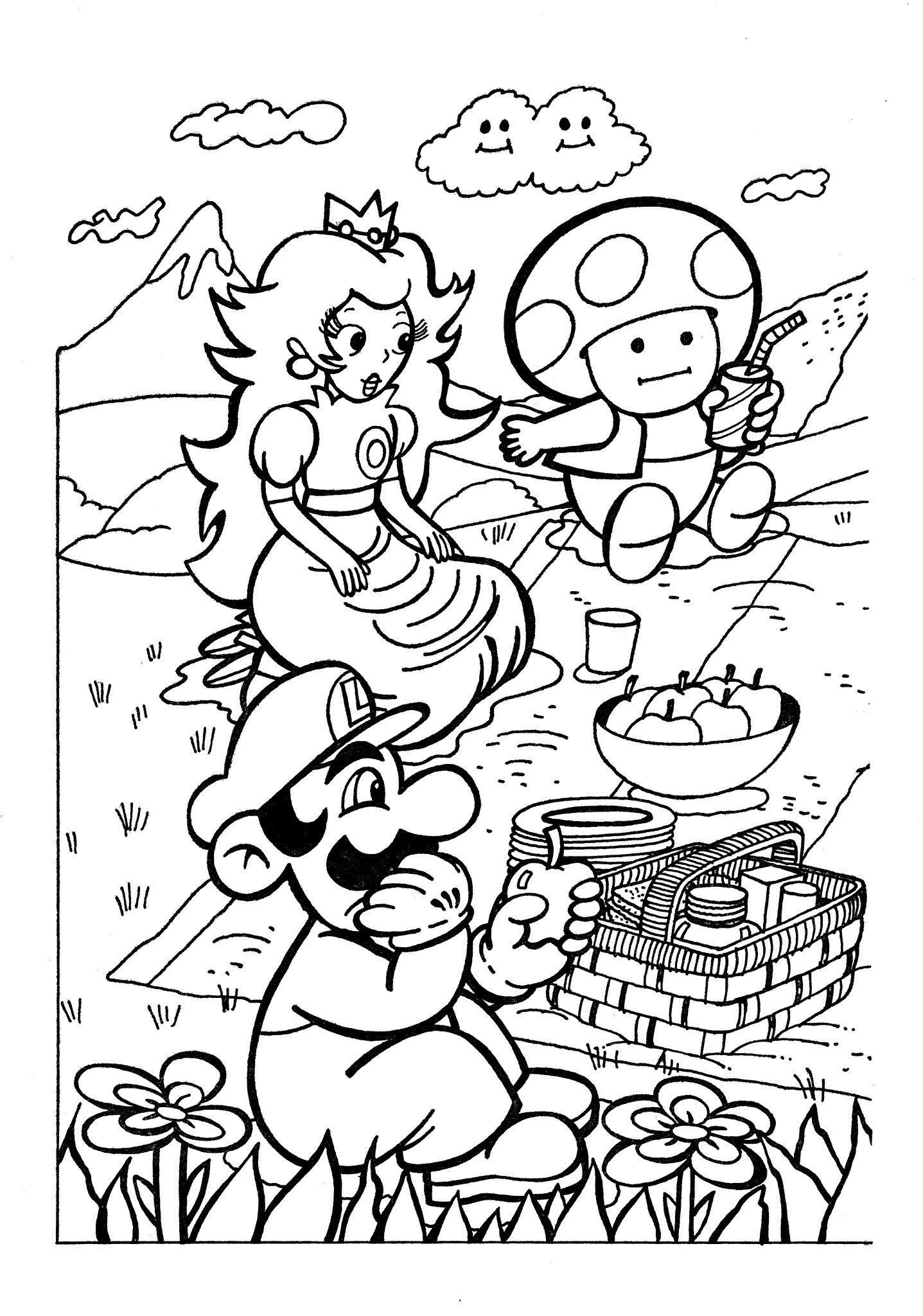 Super Mario Printable Coloring Sheets