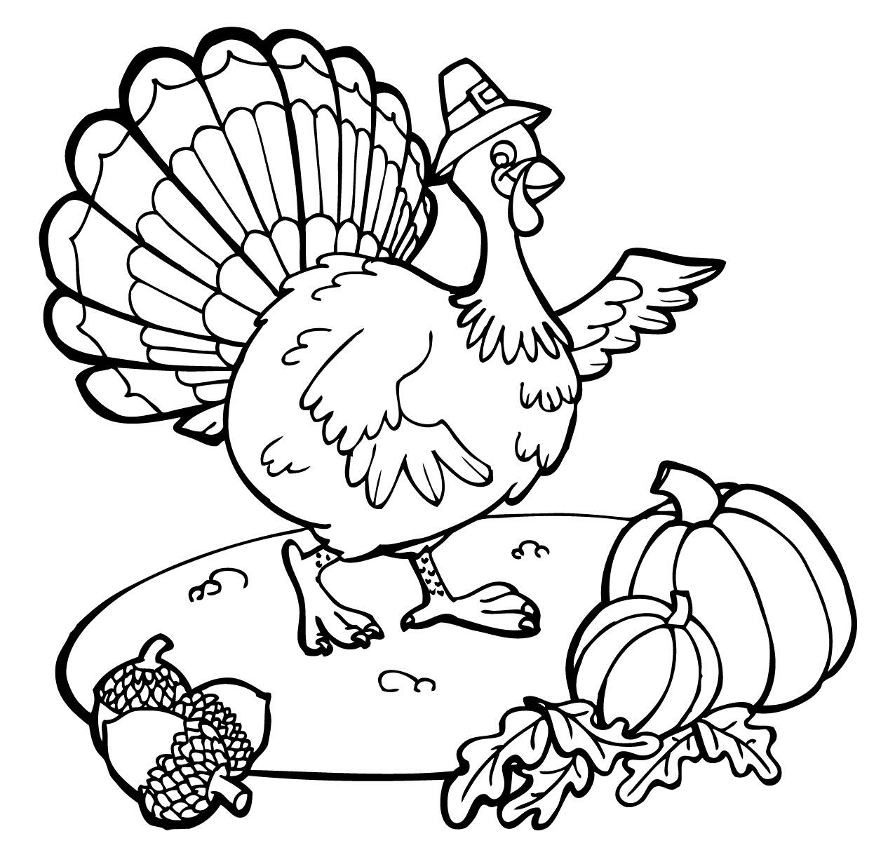 Thanksgiving Coloring Book Pages Printable