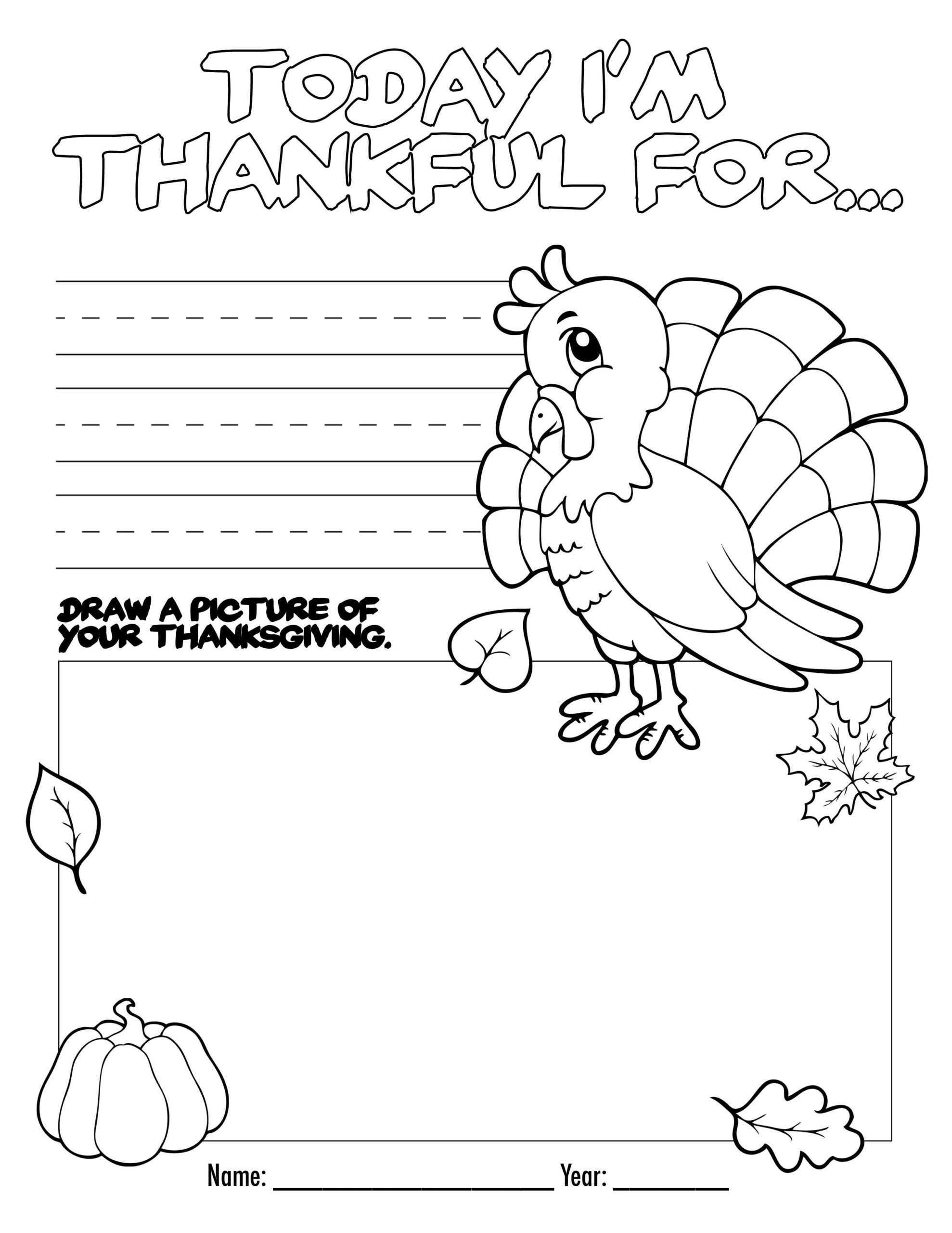 Thanksgiving Coloring Pages Aesthetic