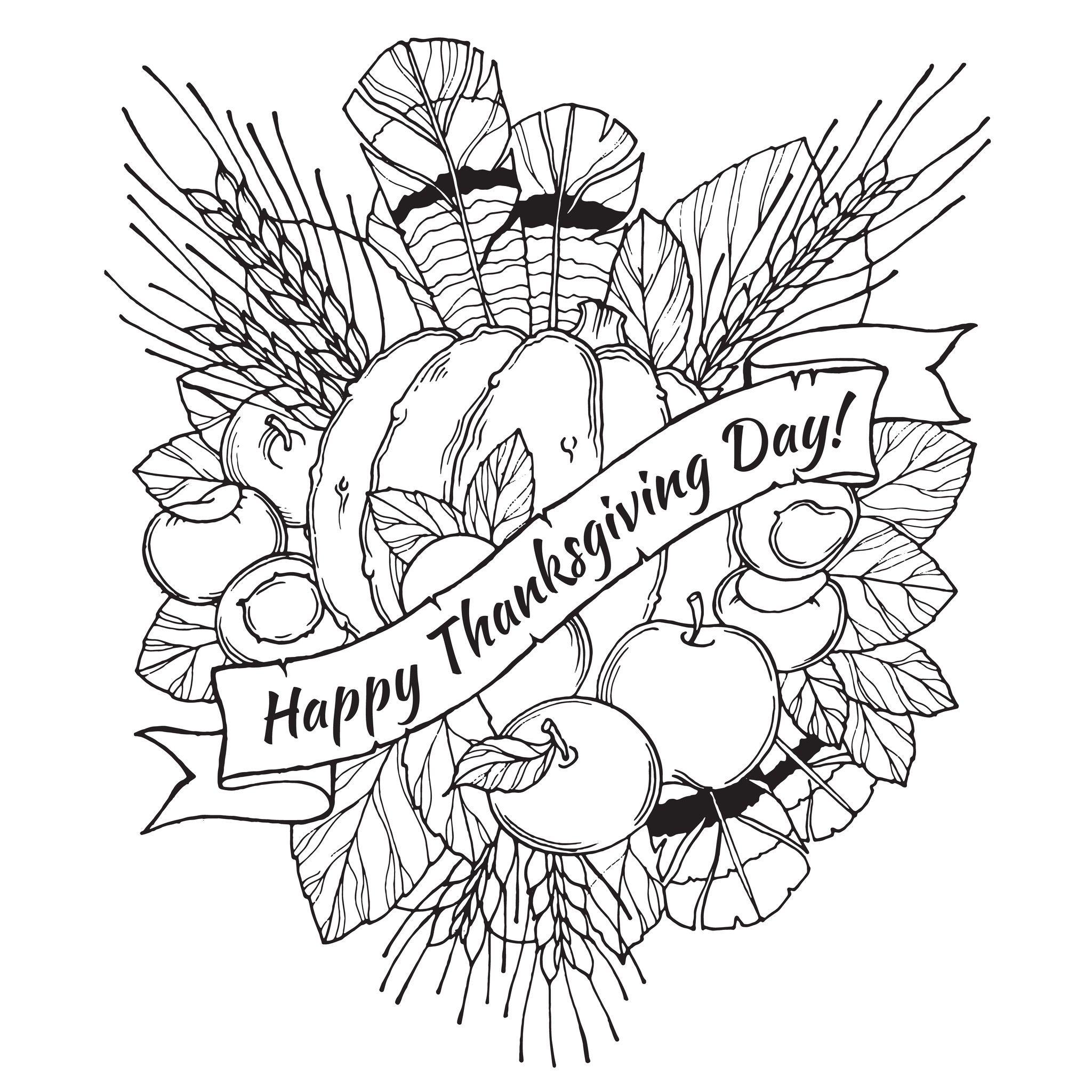 Thanksgiving Coloring Pages By Number