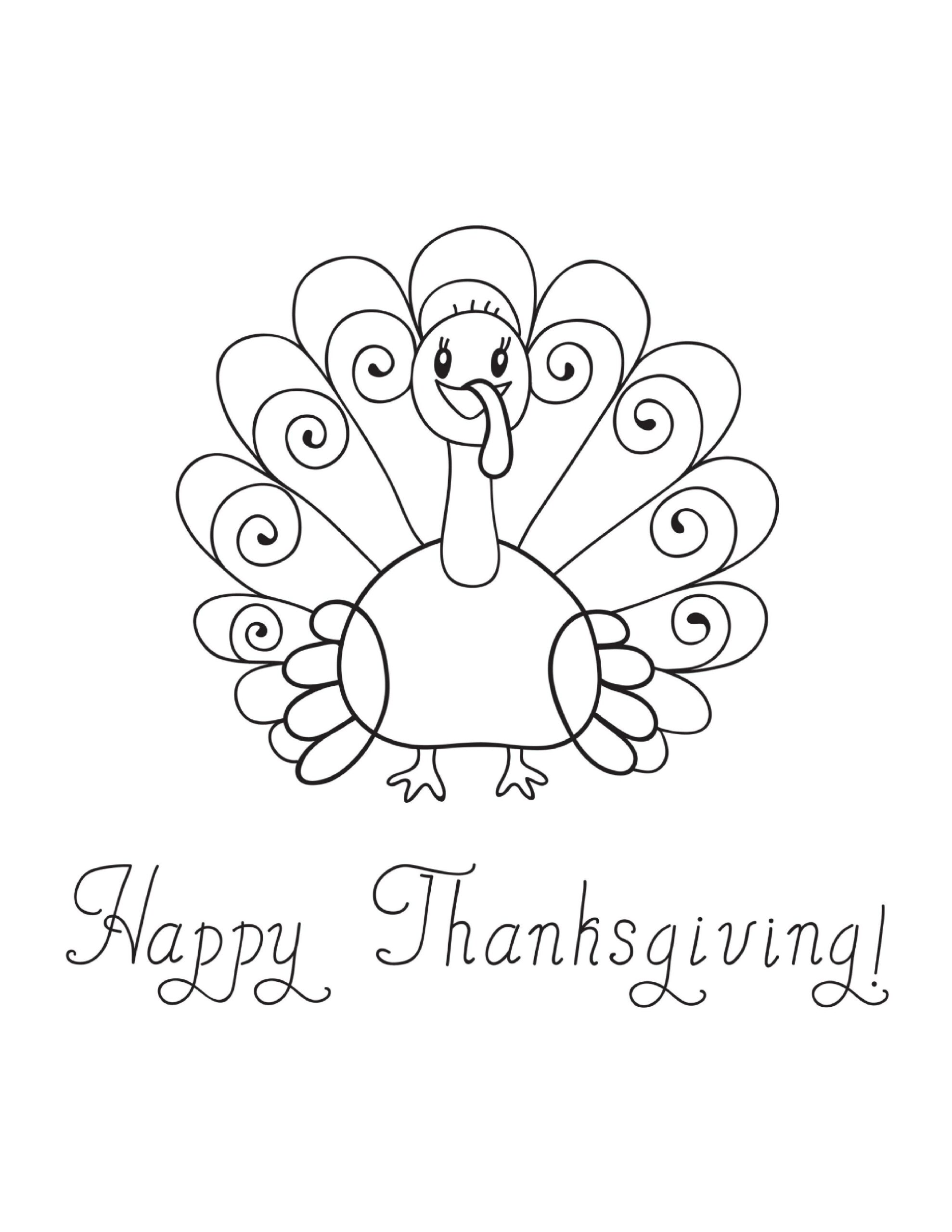 Thanksgiving Coloring Pages Cute