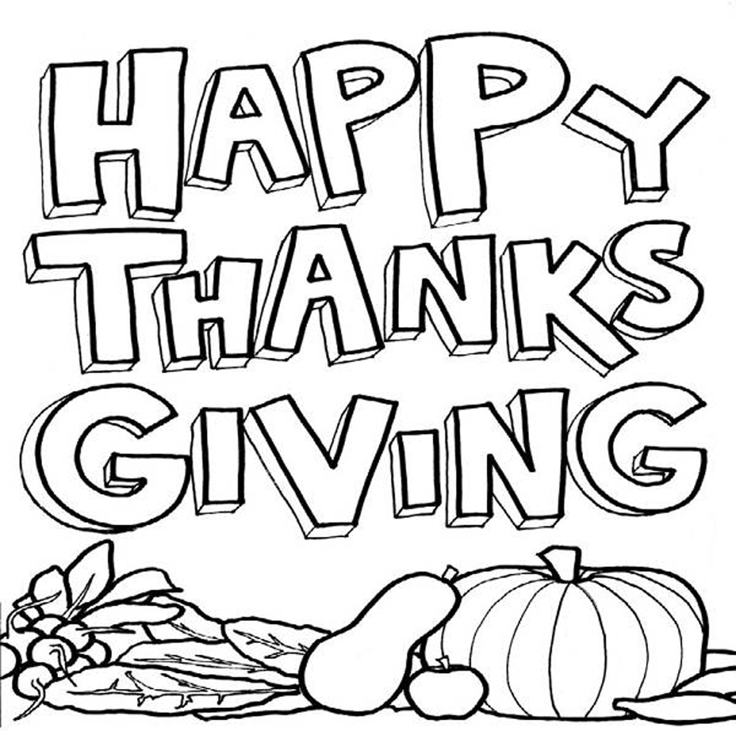 Thanksgiving Coloring Pages Easy Free