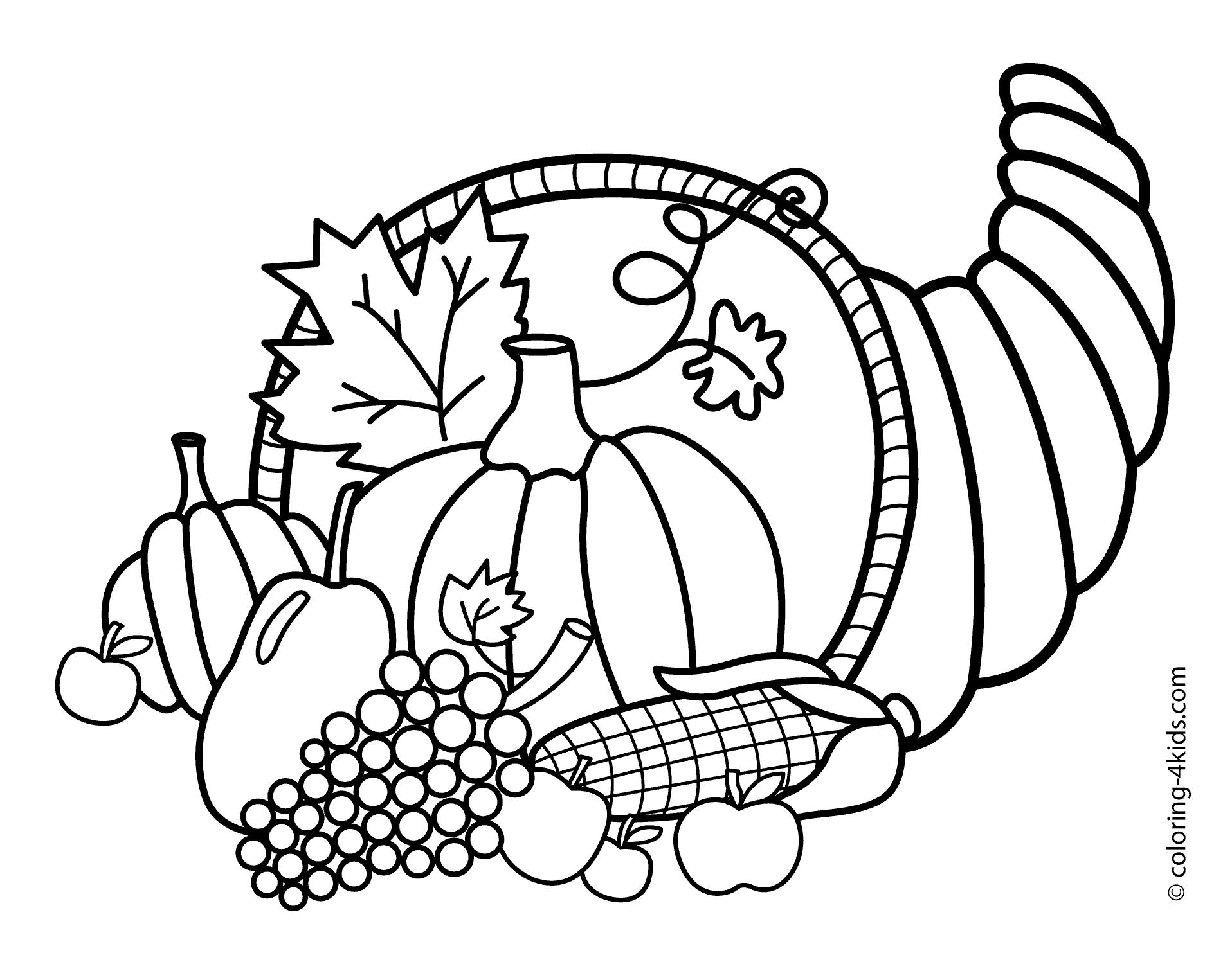 Thanksgiving Coloring Pages Easy Printable