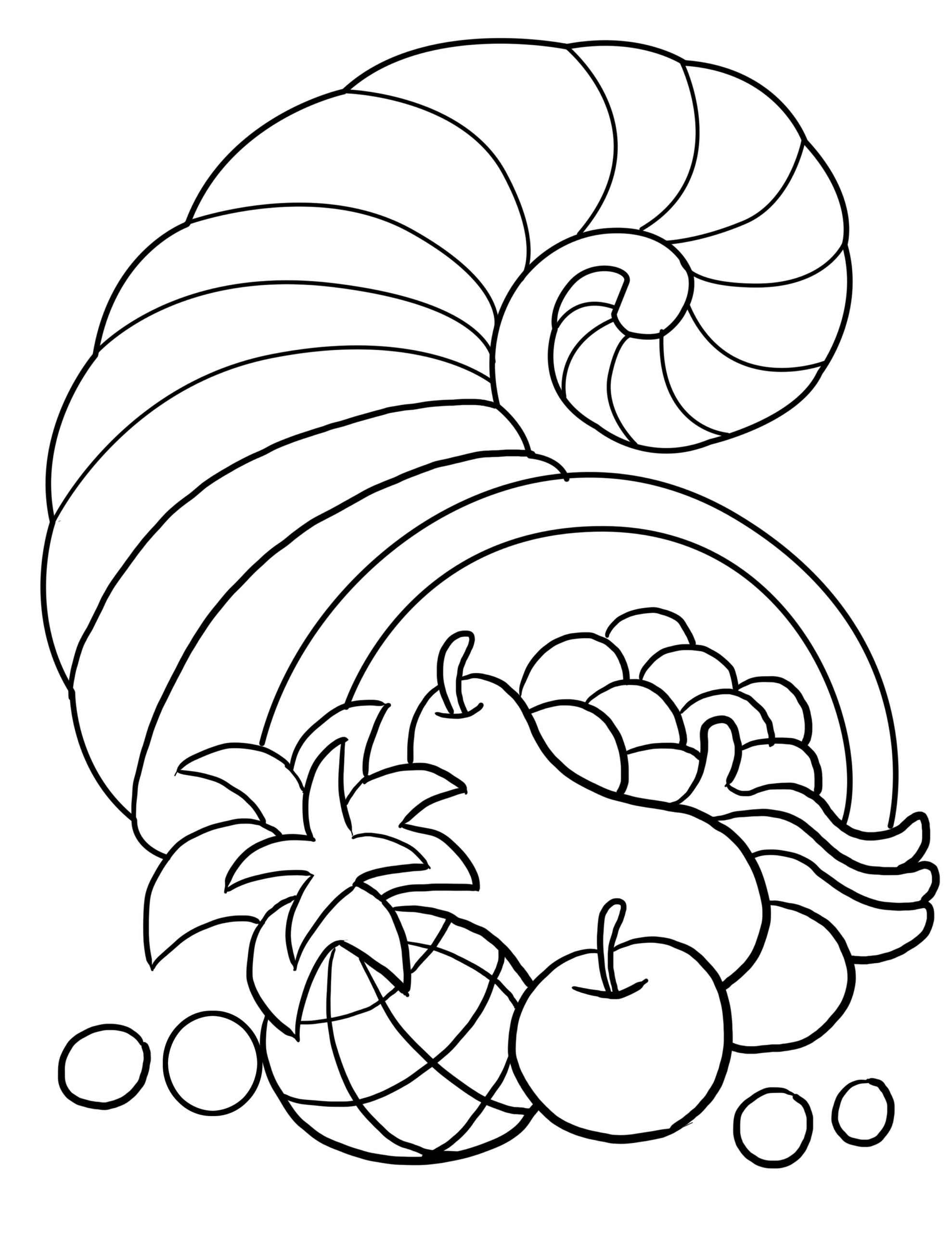 Thanksgiving Coloring Sheets Easy