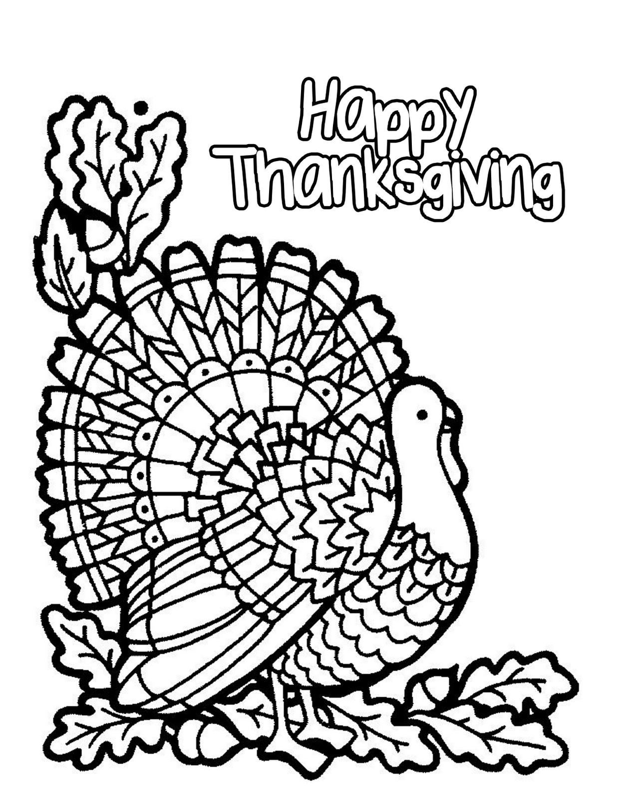 Thanksgiving Dinner Coloring Pages