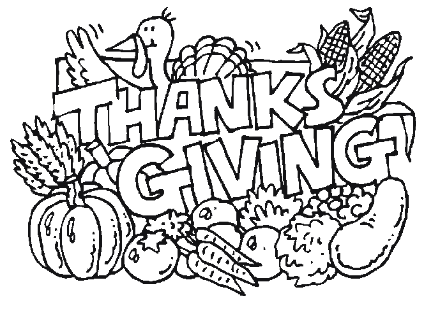 Thanksgiving Fruit Coloring Pages