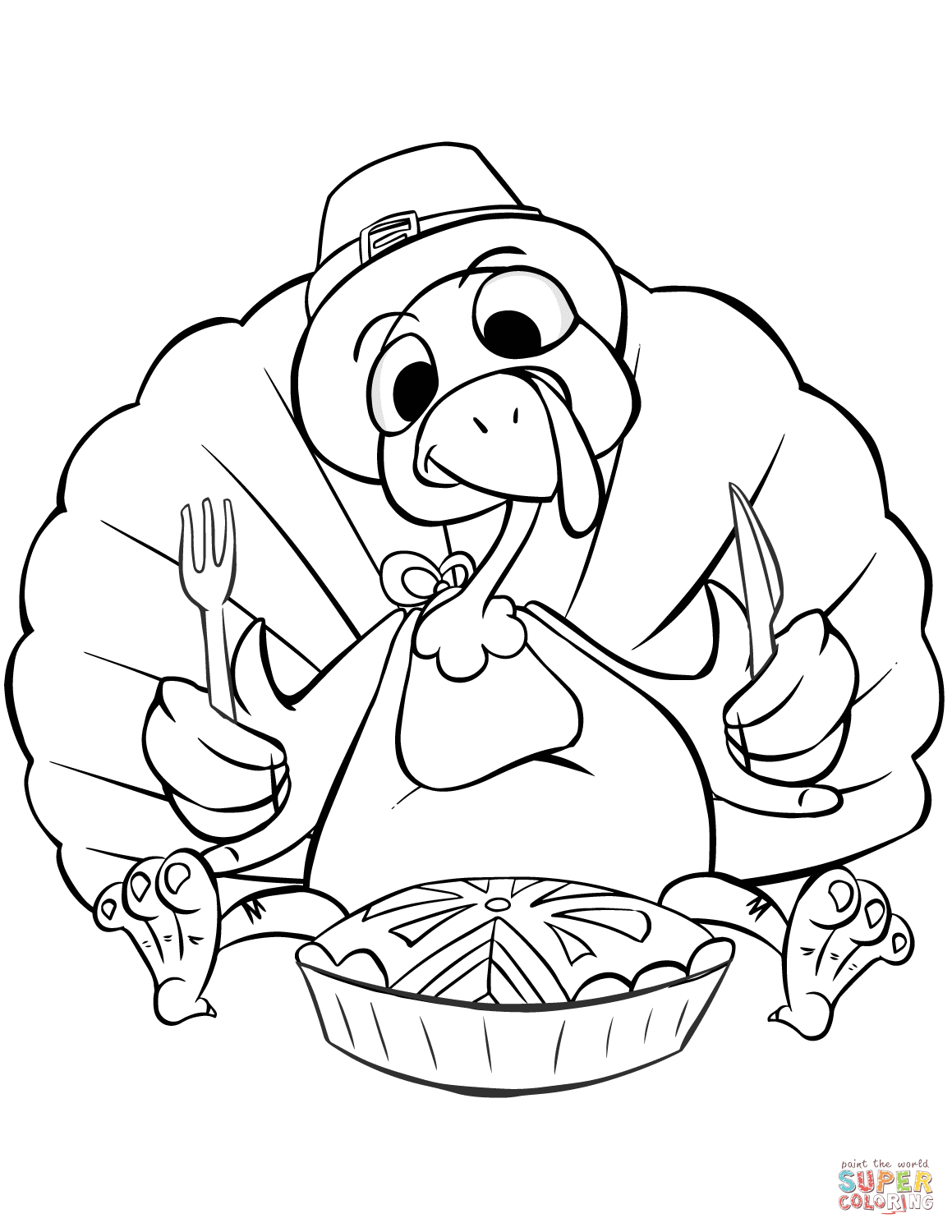 Thanksgiving Meal Coloring Pages