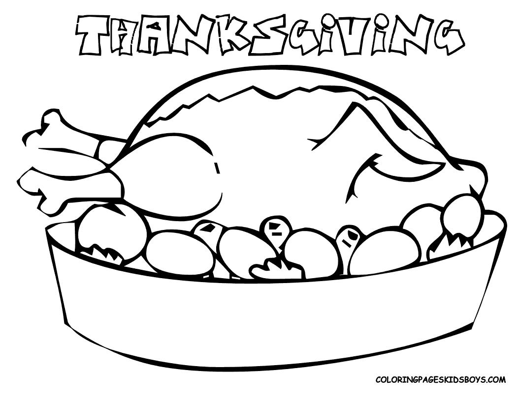 Thanksgiving Table Coloring Pages