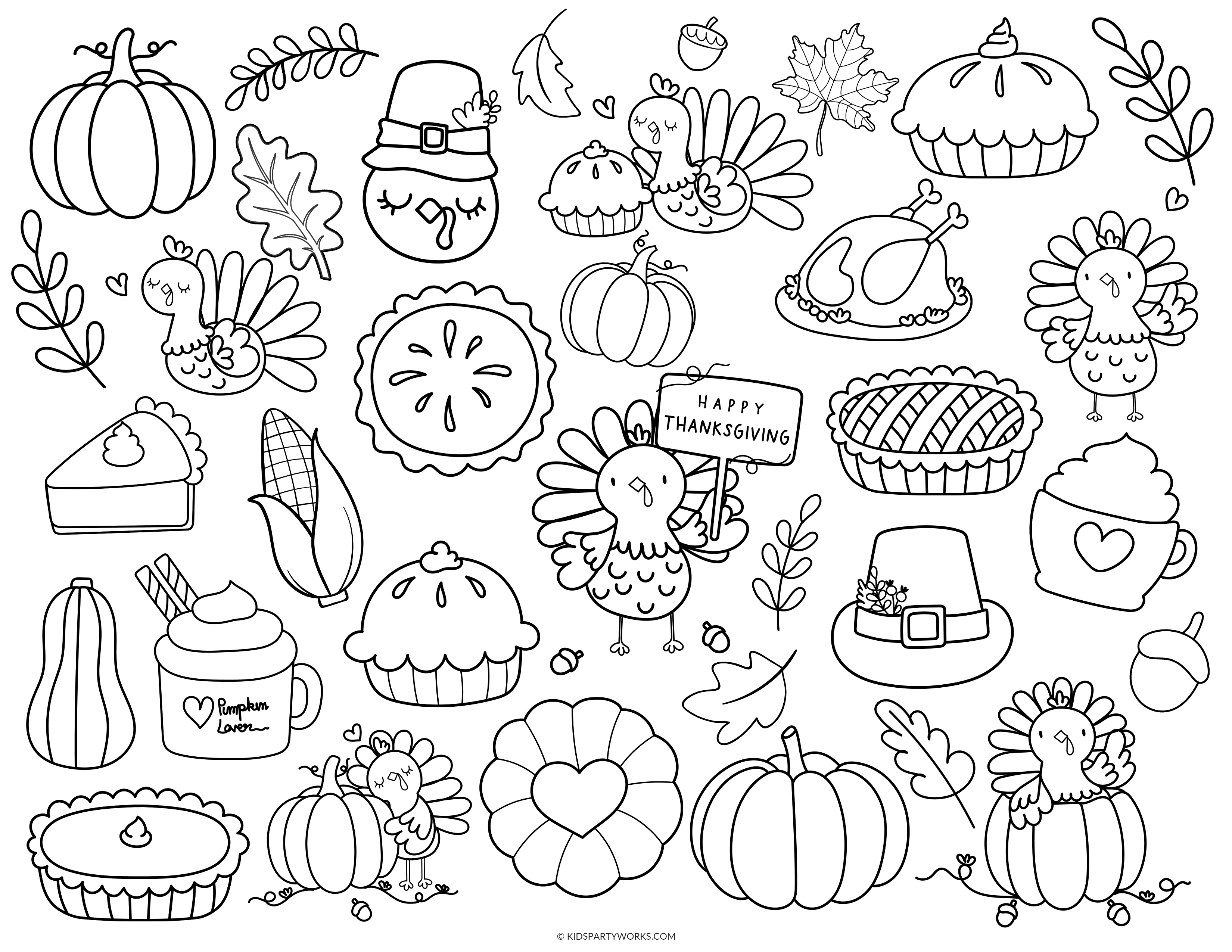 Thanksgiving Coloring Pages Easy Free SimplyColoringPages Thanksgiving Coloring Pages Easy Free SimplyColoringPages