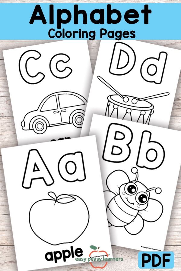 30 Alphabet Coloring Pages For Kids