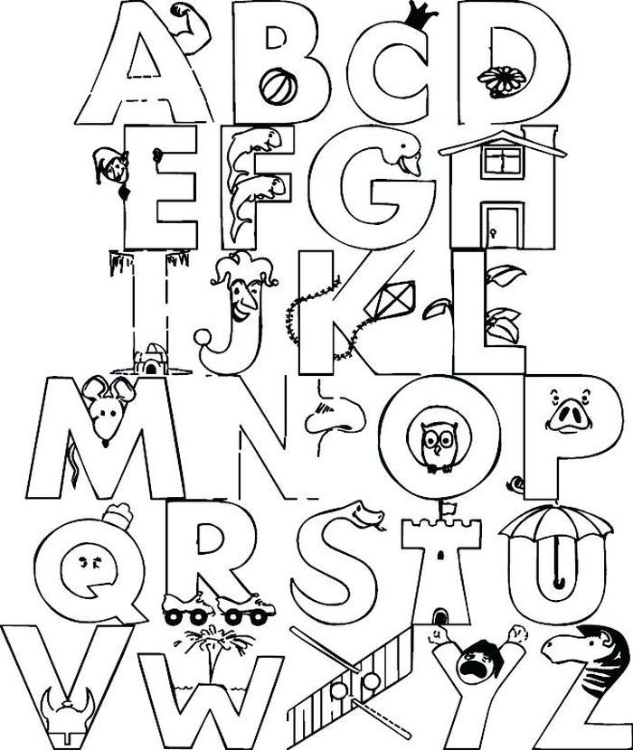 30 Alphabet Coloring Pages For Kids