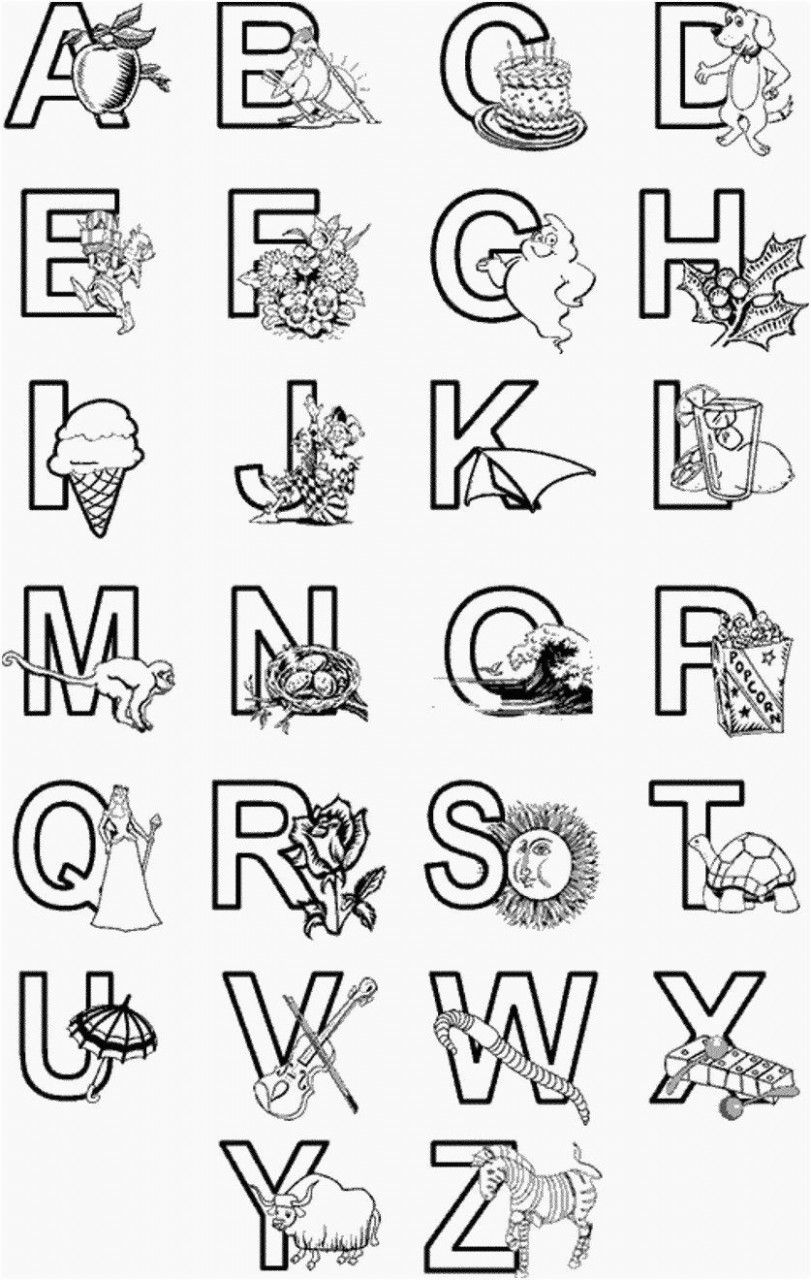 30 Alphabet Coloring Pages For Kids