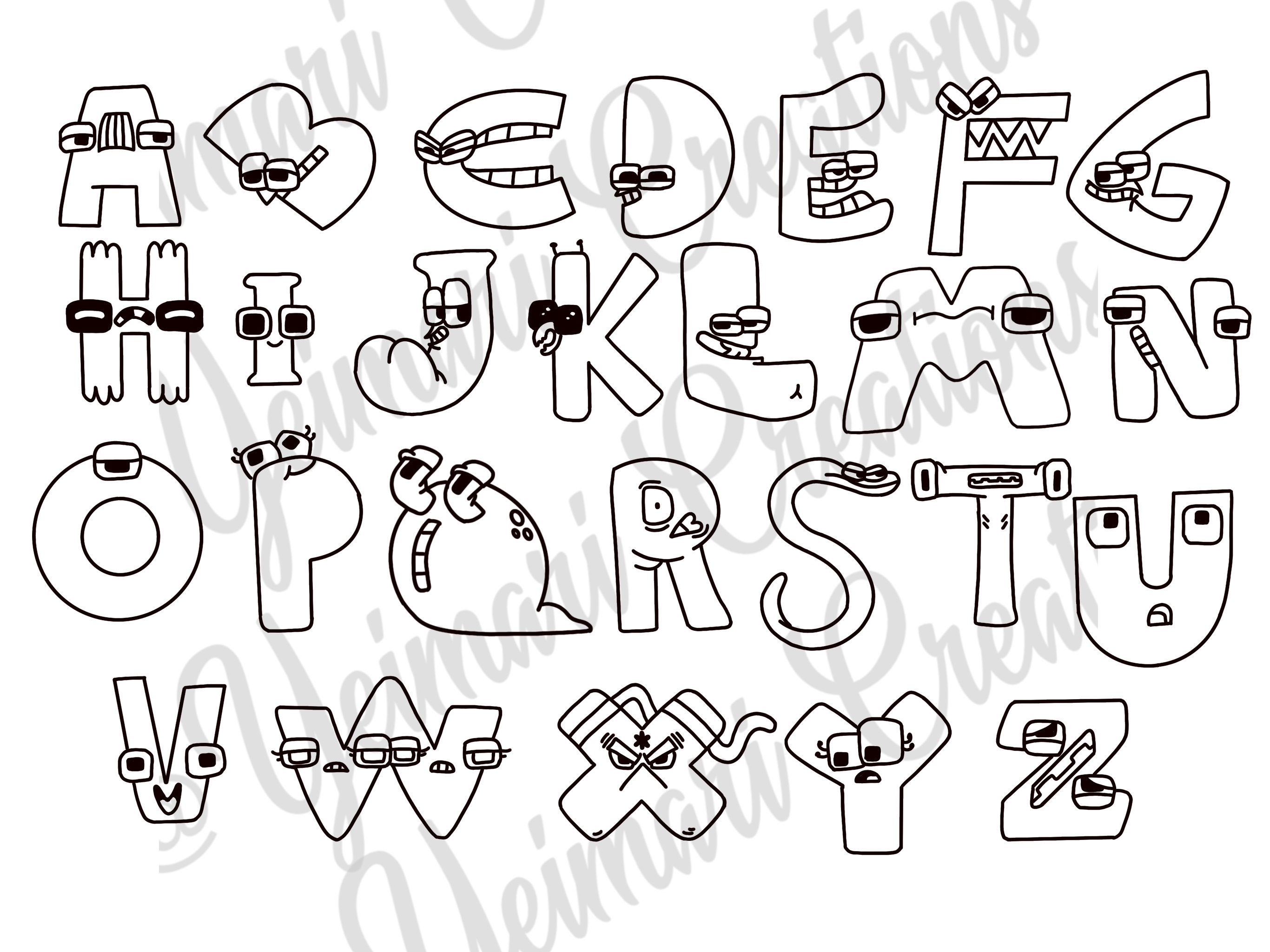 35 Alphabet Coloring Pages For Kids