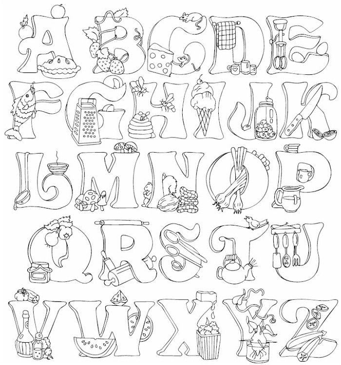 45 Alphabet Coloring Pages For Kids