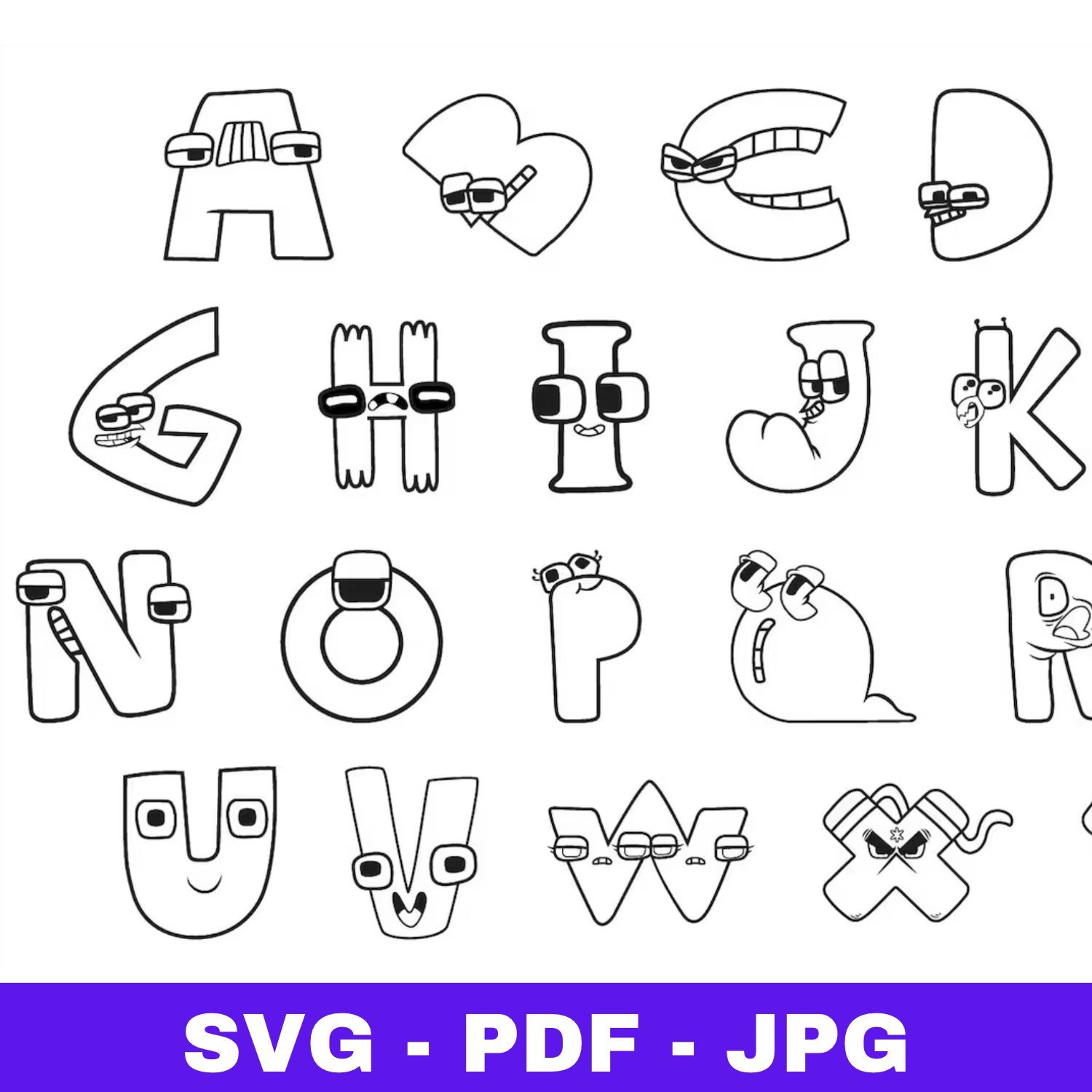 45 Alphabet Coloring Pages For Kids