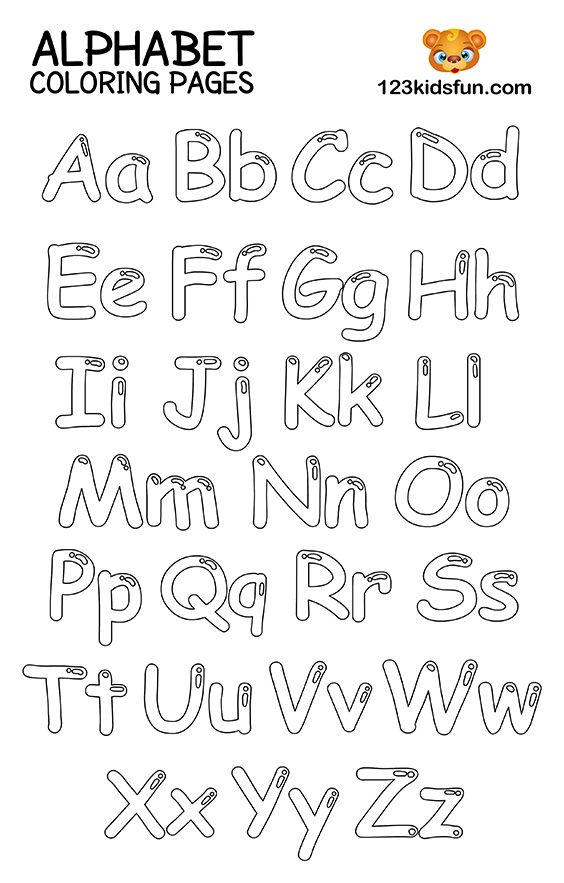 45 Alphabet Coloring Pages For Kids