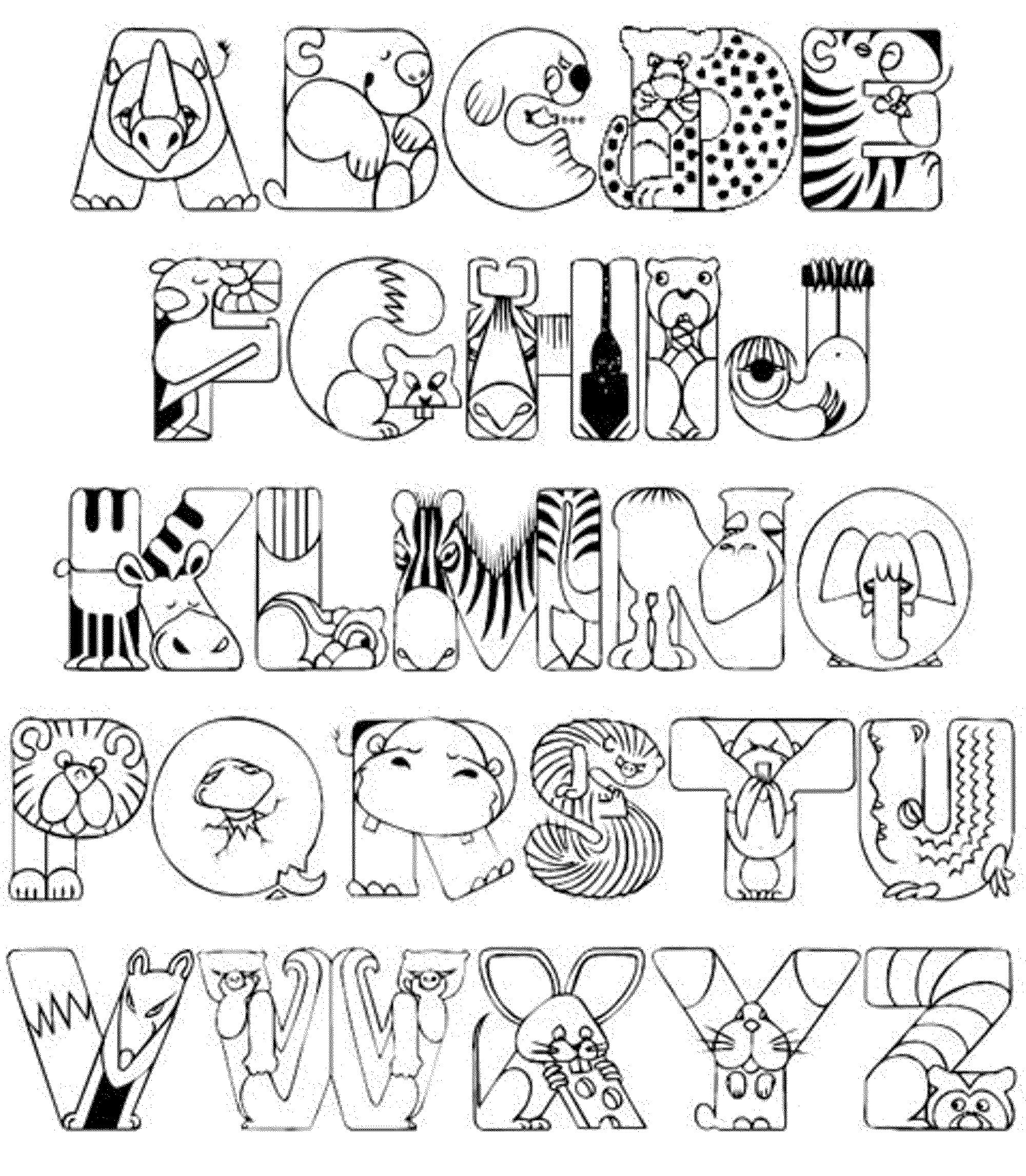 45 Alphabet Coloring Pages For Kids