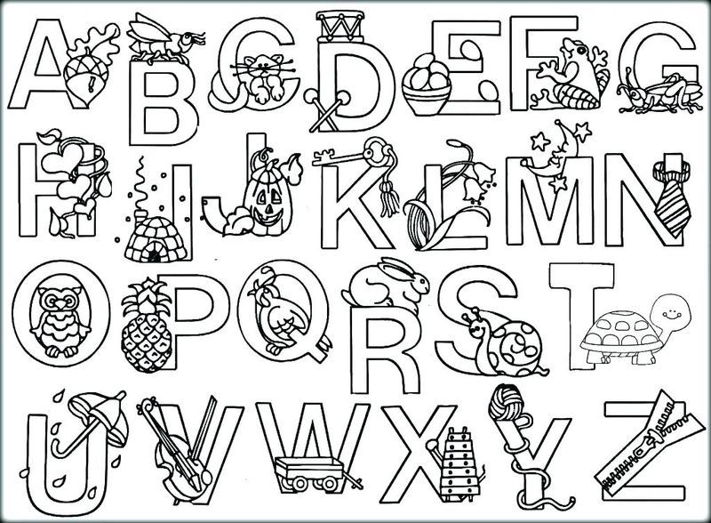 45 Alphabet Coloring Pages For Kids