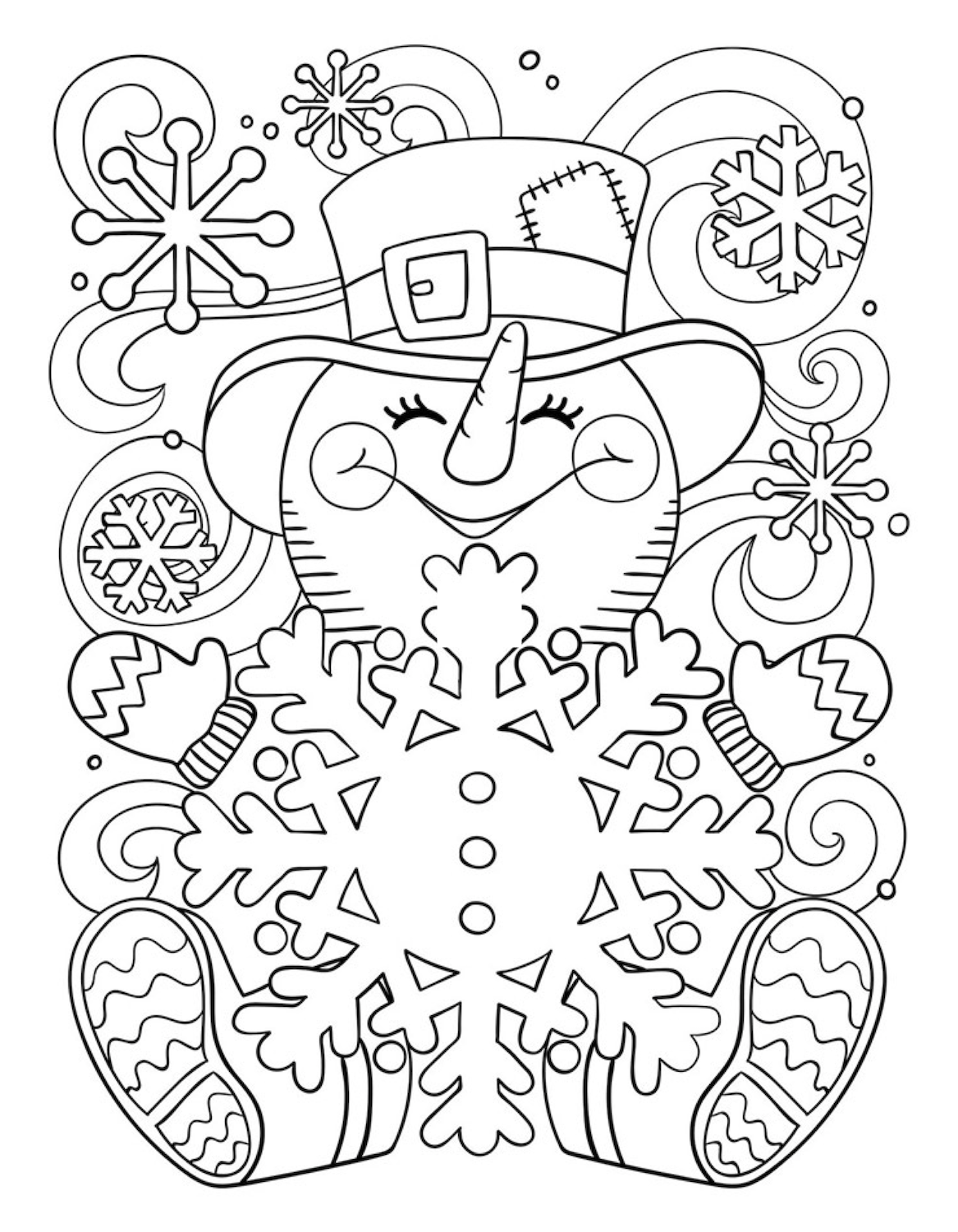 Aesthetic Coloring Pages Winter