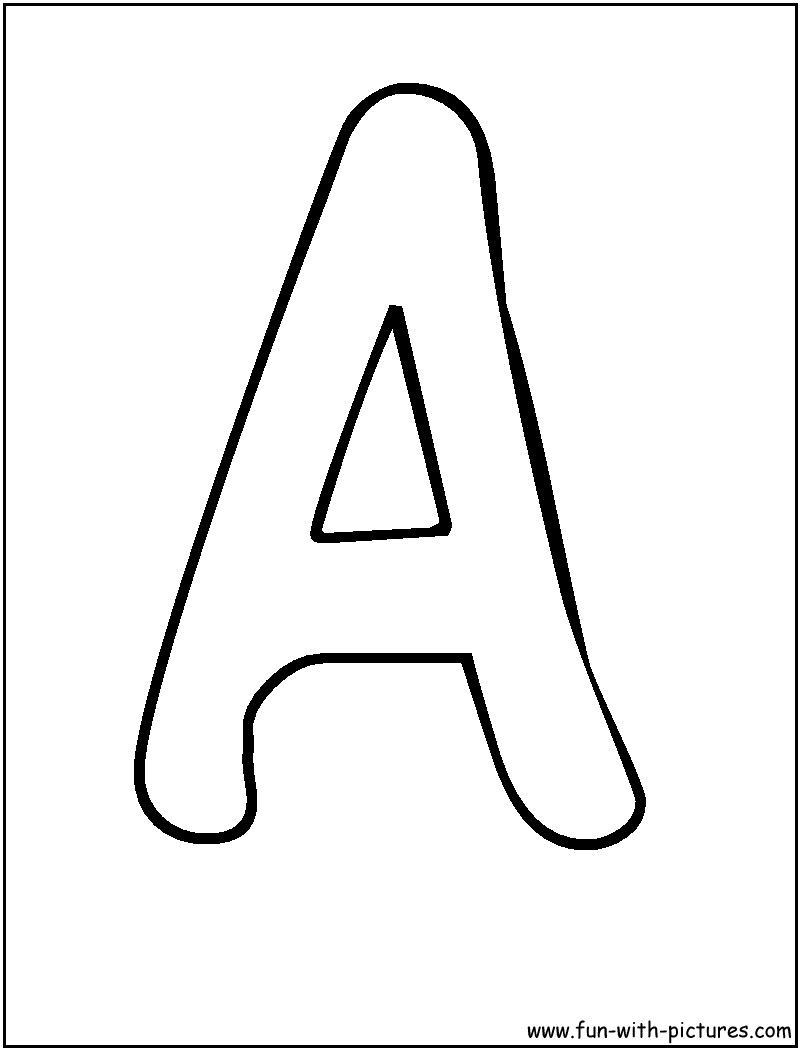 Alphabet Bubble Letters Coloring Page