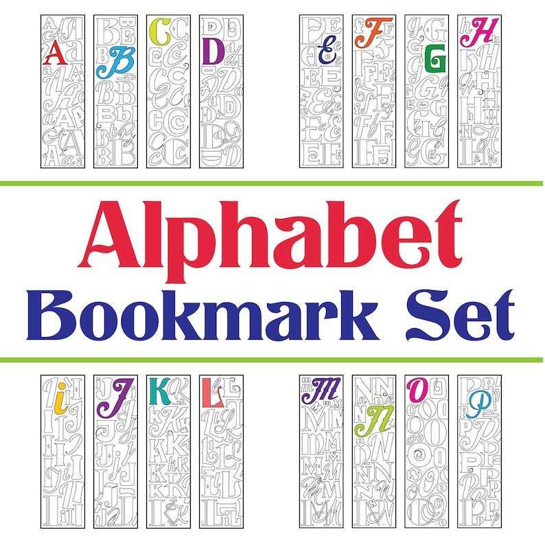 Alphabet Coloring Pages Etsy