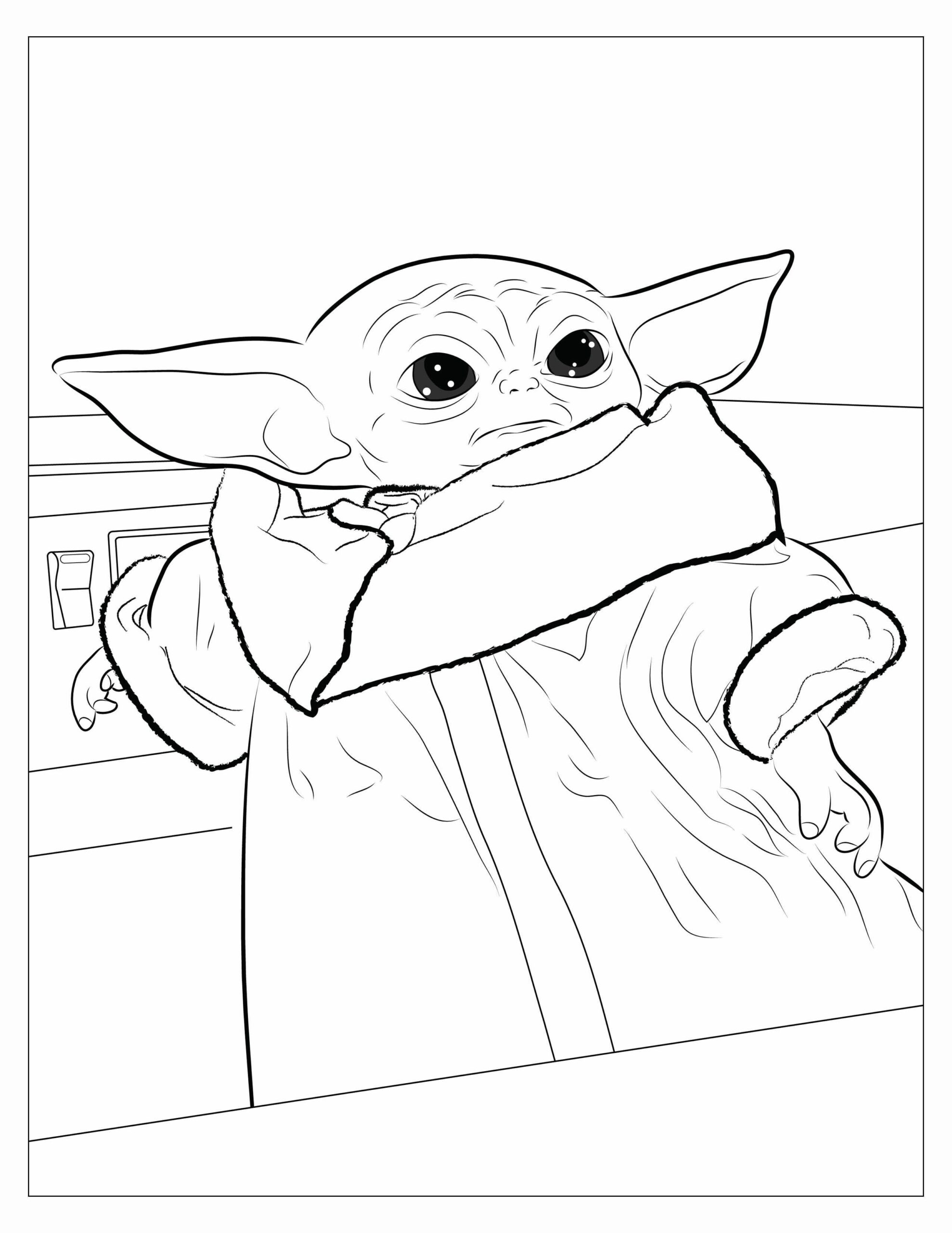 Baby Yoda And Stitch Coloring Pages