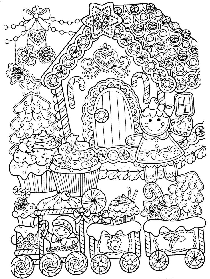 Christmas And New Year Coloring Pages