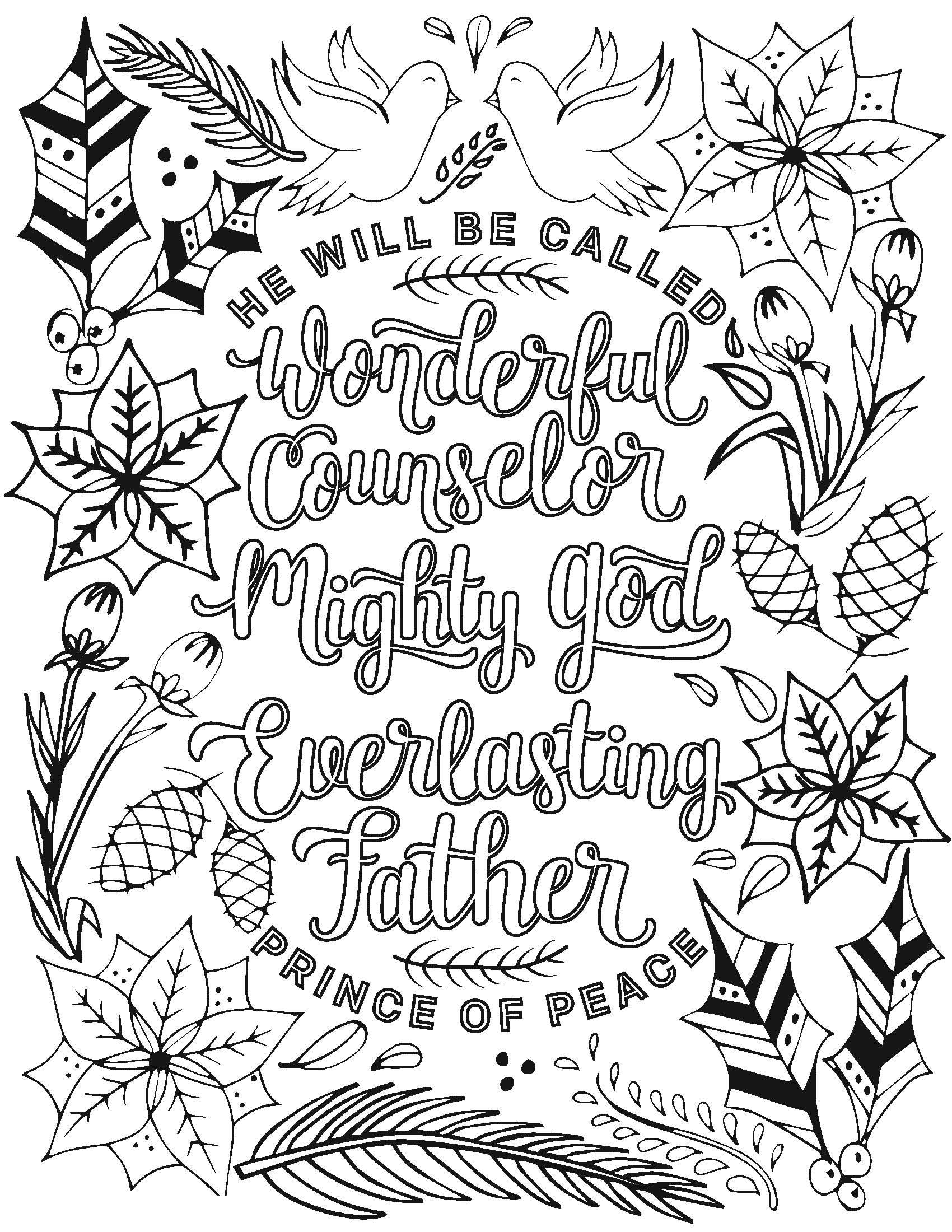 Christmas Bible Verse Coloring Sheet