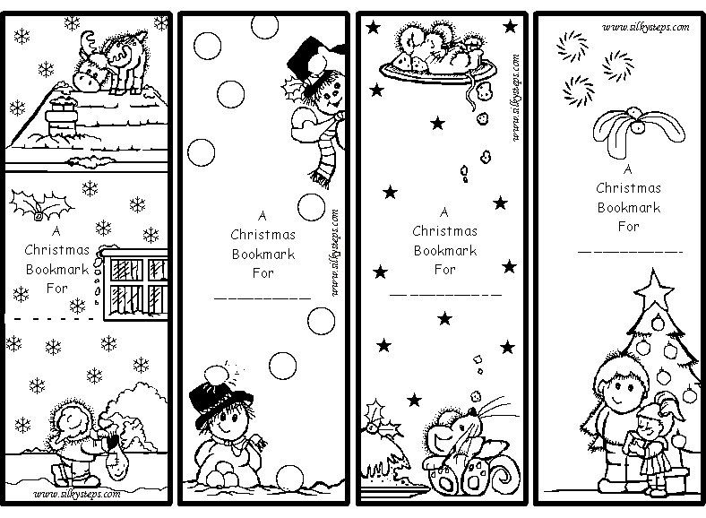 Christmas Coloring Bookmarks