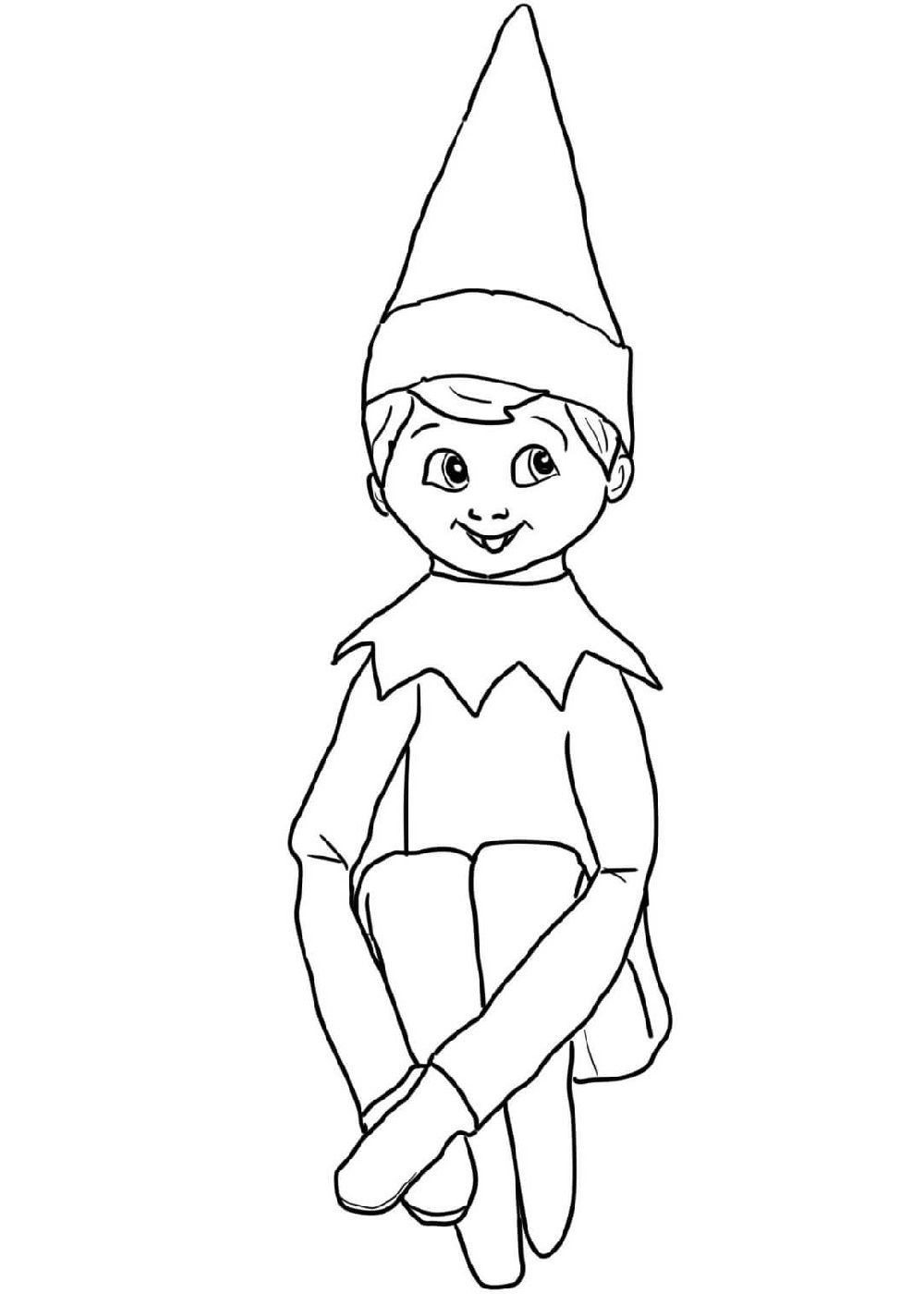 Christmas Coloring Elf