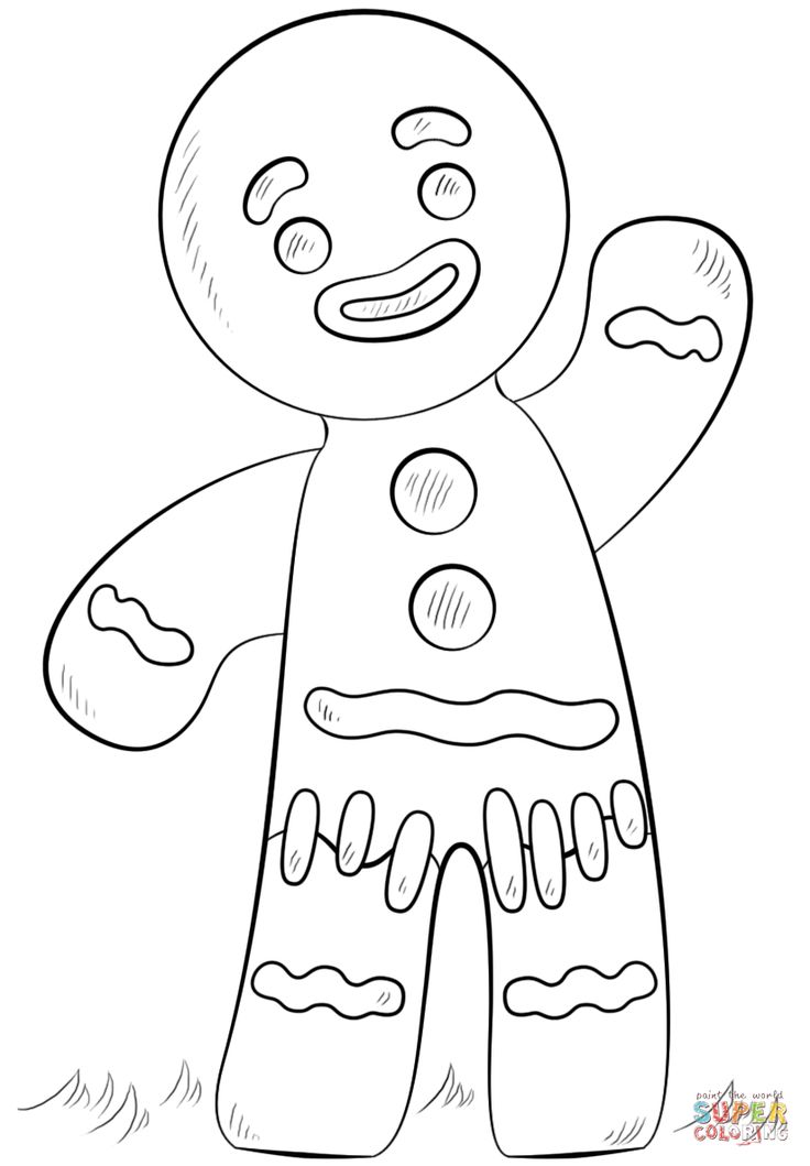 Christmas Coloring Gingerbread Man