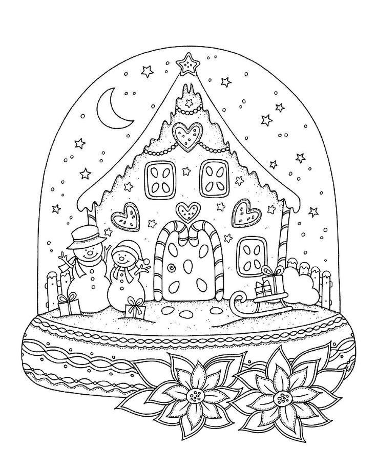 Christmas Coloring House