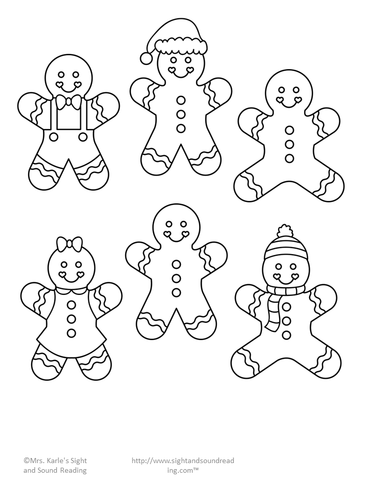 Christmas Coloring Pages Free Printable Gingerbread Man